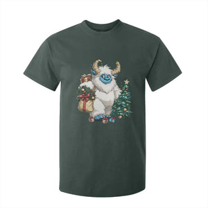Funny Yule Yeti T Shirt For Kid Christmas Mythical Creature Winter Solstice TS11 Dark Forest Green Print Your Wear