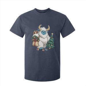 Funny Yule Yeti T Shirt For Kid Christmas Mythical Creature Winter Solstice TS11 Navy Print Your Wear