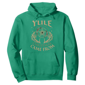 Yule Never Guess Where Christmas Come From Hoodie Pentagram Circle TS11 Irish Green Print Your Wear