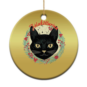 Funny Yule Cat Christmas Ornament Jólakötturinn Yule Xmas Black Cat TS11 Print Your Wear