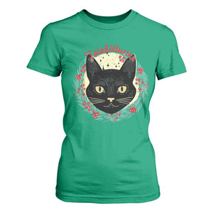 Funny Yule Cat T Shirt For Women Jlaktturinn Yule Christmas Black Cat TS11 Irish Green Print Your Wear