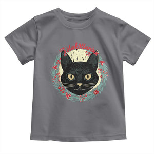Funny Yule Cat Toddler T Shirt Jlaktturinn Yule Christmas Black Cat TS11 Charcoal Print Your Wear