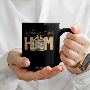 Oh Come Let Us Adore Him Coffee Mug Christian Christmas Nativity Scene TS11 Print Your Wear