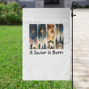 Christian Christmas Garden Flag A Savior Is Born Jesus Nativity Scene TS11 Print Your Wear