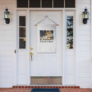 Christian Christmas Garden Flag A Savior Is Born Jesus Nativity Scene TS11 Print Your Wear