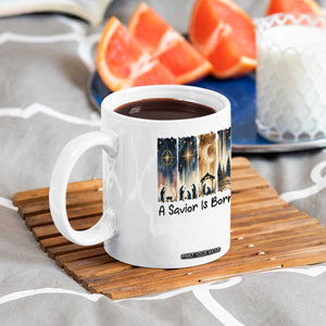 Christian Christmas Coffee Mug A Savior Is Born Jesus Nativity Scene TS11 Print Your Wear