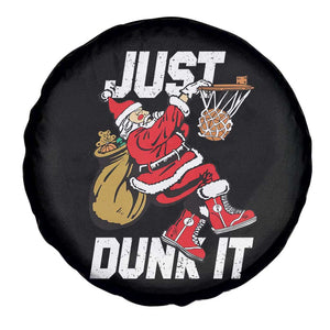 Funny Christmas Basketball Spare Tire Cover Just Dunk It Xmas Santa Sport TS11 Print Your Wear