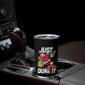 Funny Christmas Basketball Tumbler Cup Just Dunk It Xmas Santa Sport TS11 Print Your Wear
