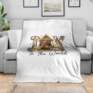 African American Christmas Nativity Scene Throw Blanket Joy To The World Afro Black Jesus TS11 Print Your Wear