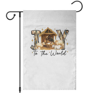 African American Christmas Nativity Scene Garden Flag Joy To The World Afro Black Jesus TS11 White Print Your Wear