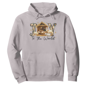 African American Christmas Nativity Scene Hoodie Joy To The World Afro Black Jesus TS11 Ice Gray Print Your Wear
