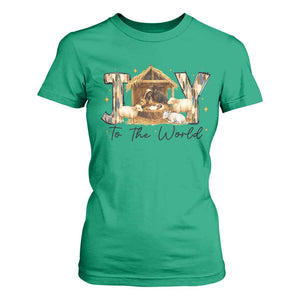 African American Christmas Nativity Scene T Shirt For Women Joy To The World Afro Black Jesus TS11 Irish Green Print Your Wear