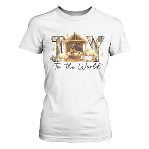 African American Christmas Nativity Scene T Shirt For Women Joy To The World Afro Black Jesus TS11 White Print Your Wear