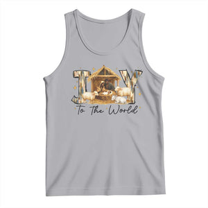 African American Christmas Nativity Scene Tank Top Joy To The World Afro Black Jesus TS11 Athletic Heather Print Your Wear