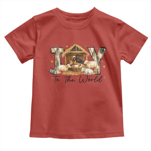 African American Christmas Nativity Scene Toddler T Shirt Joy To The World Afro Black Jesus TS11 Red Print Your Wear