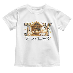 African American Christmas Nativity Scene Toddler T Shirt Joy To The World Afro Black Jesus - Print Your Wear