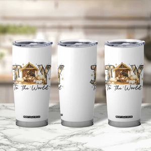 African American Christmas Nativity Scene Tumbler Cup Joy To The World Afro Black Jesus TS11 Print Your Wear