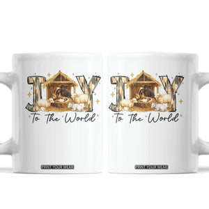 African American Christmas Nativity Scene Coffee Mug Joy To The World Afro Black Jesus TS11 White Print Your Wear