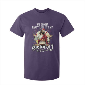 Funny Christian Christmas Birthday T Shirt For Kid We Gonna Party Like It Is My Birthday TS11 Purple Print Your Wear