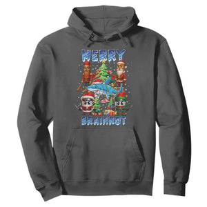 Funny Italian Brainrot Meme Christmas Hoodie Merry Brainrot Xmas Gen Alpha TS11 Dark Heather Print Your Wear