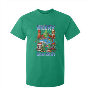 Funny Italian Brainrot Meme Christmas T Shirt For Kid Merry Brainrot Xmas Gen Alpha TS11 Irish Green Print Your Wear