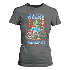 Funny Italian Brainrot Meme Christmas T Shirt For Women Merry Brainrot Xmas Gen Alpha TS11 Dark Heather Print Your Wear