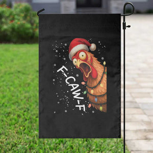 Funny F Caw F Chicken Christmas Garden Flag Xmas Rooster Meme Santa Hat TS11 Print Your Wear