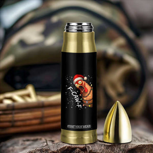 Funny F Caw F Chicken Christmas Bullet Tumbler Xmas Rooster Meme Santa Hat TS11 Print Your Wear