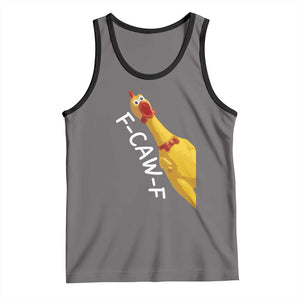 Funny F Caw F Chicken Toy Tank Top Poultry Humor TS11 Deep Heather Black Print Your Wear
