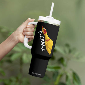 Funny F Caw F Chicken Toy Tumbler With Handle Poultry Humor TS11 Print Your Wear
