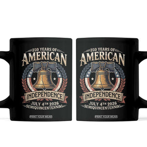 250 years Of America Independence Coffee Mug 250th American Anniversary Liberty Bell TS11 Black Print Your Wear