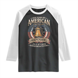 250 years Of America Independence Raglan Shirt 250th American Anniversary Liberty Bell TS11 Black White Print Your Wear