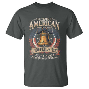 250 years Of America Independence T Shirt 250th American Anniversary Liberty Bell TS11 Dark Heather Print Your Wear