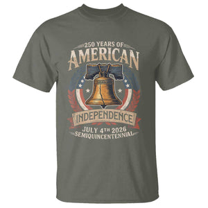 250 years Of America Independence T Shirt 250th American Anniversary Liberty Bell TS11 Military Green Print Your Wear