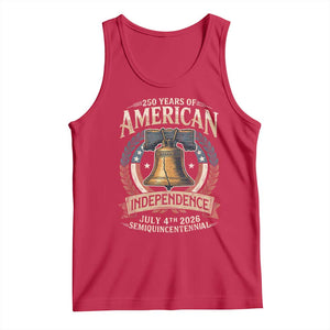 250 years Of America Independence Tank Top 250th American Anniversary Liberty Bell TS11 Red Print Your Wear