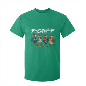 Funny F Caw F Chicken Christmas T Shirt For Kid Xmas Rooster Meme Poultry Farm TS11 Irish Green Print Your Wear