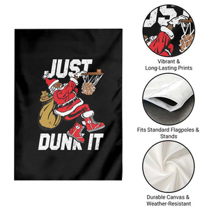 Funny Black Santa Christmas Basketball Garden Flag Just Dunk It Xmas Sport TS11 Print Your Wear
