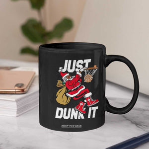 Funny Black Santa Christmas Basketball Coffee Mug Just Dunk It Xmas Sport TS11 Print Your Wear