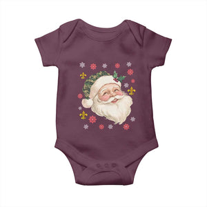 Funny Christmas Cajun Louisiana Santa Papa Noel Baby Onesie TS11 Maroon Print Your Wear