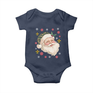 Funny Christmas Cajun Louisiana Santa Papa Noel Baby Onesie TS11 Navy Print Your Wear