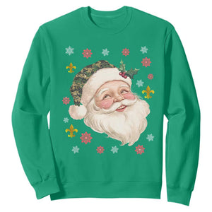 Funny Christmas Cajun Louisiana Santa Papa Noel Sweatshirt TS11 Irish Green Print Your Wear