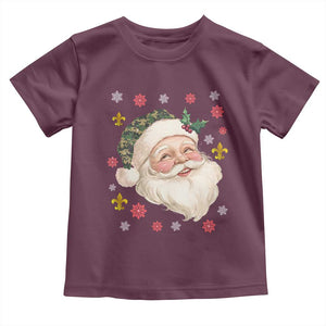 Funny Christmas Cajun Louisiana Santa Papa Noel Toddler T Shirt TS11 Maroon Print Your Wear