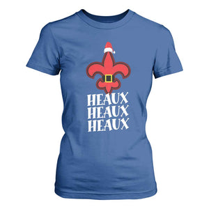 Funny Cajun Louisiana Christmas T Shirt For Women Heaux Heaux Heaux New Orleans Santa Hat TS11 Royal Blue Print Your Wear