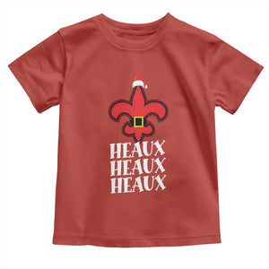 Funny Cajun Louisiana Christmas Toddler T Shirt Heaux Heaux Heaux New Orleans Santa Hat TS11 Red Print Your Wear
