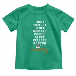 Funny Cajun Louisiana Christmas Toddler T Shirt Eight Crocodiles New Orleans Santa TS11 Irish Green Print Your Wear