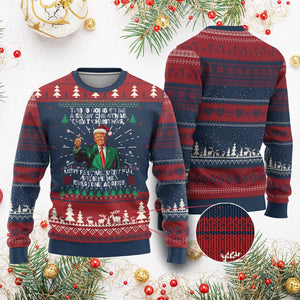 Funny Xmas Trump Ugly Christmas Sweater This Is Going To Be A Great Christmas Very Festive Very Fun Believe Me Everyone Agrees TS11 Burgundy Print Your Wear