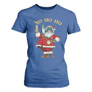 Funny Christmas Pirate Santa T Shirt For Women Yo Ho Ho Holiday Xmas Pirate TS11 Royal Blue Print Your Wear