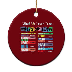 What We Learn From Black History Ceramic Ornament African American Pride TS11 1pc Red Print Your Wear
