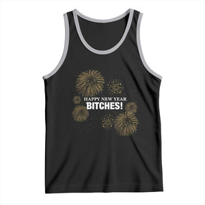 Funny Happy New Year Bitches Tank Top NYE Party Fireworks TS11 Black Athletic Heather Print Your Wear