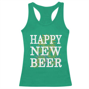 Funny Happy New Beer New Year Racerback Tank Top NYE Party Beer Lover Firework TS11 Irish Green Print Your Wear